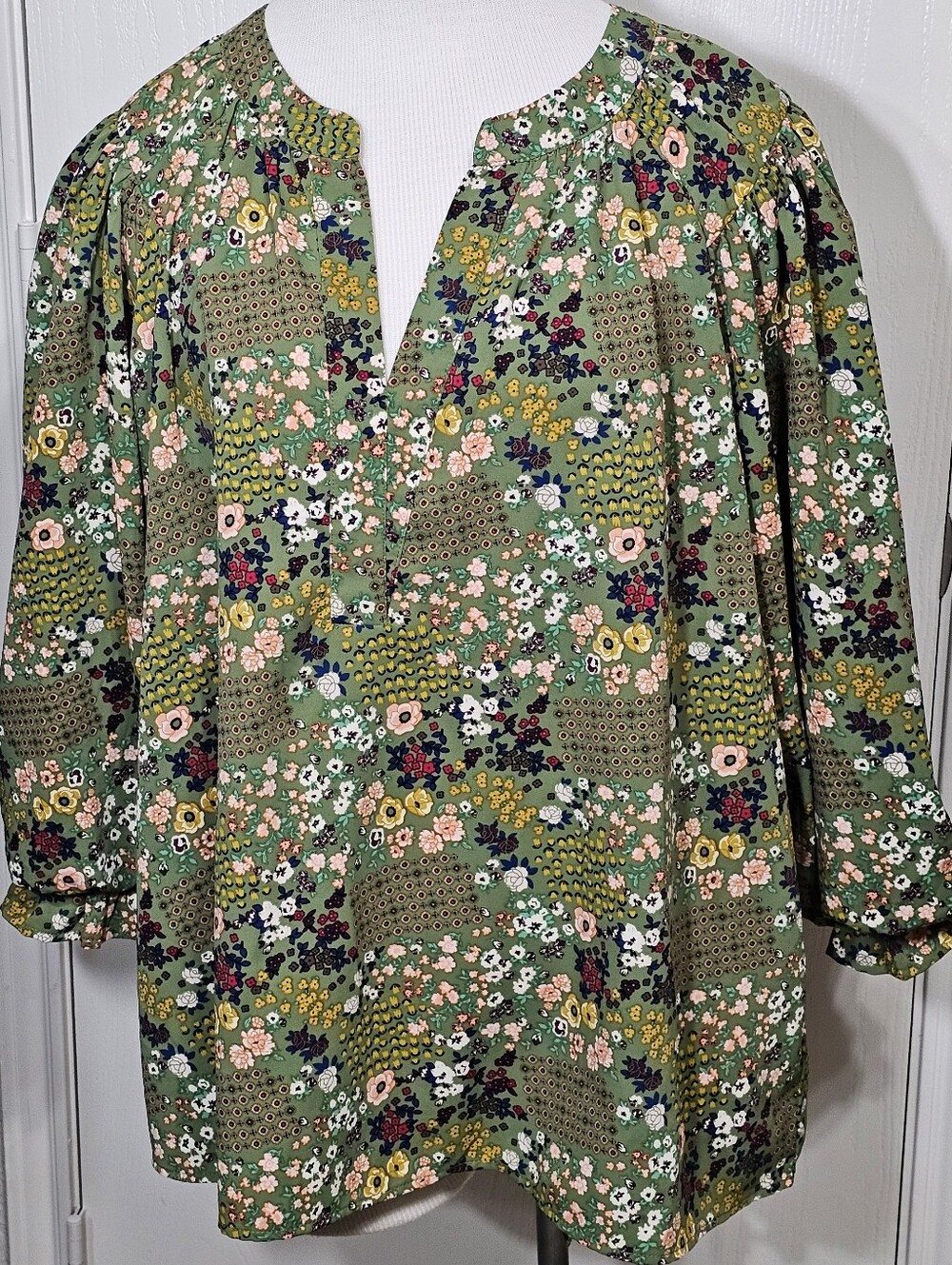 My Danielle ditsy floral print blouse balloon sleeves XL